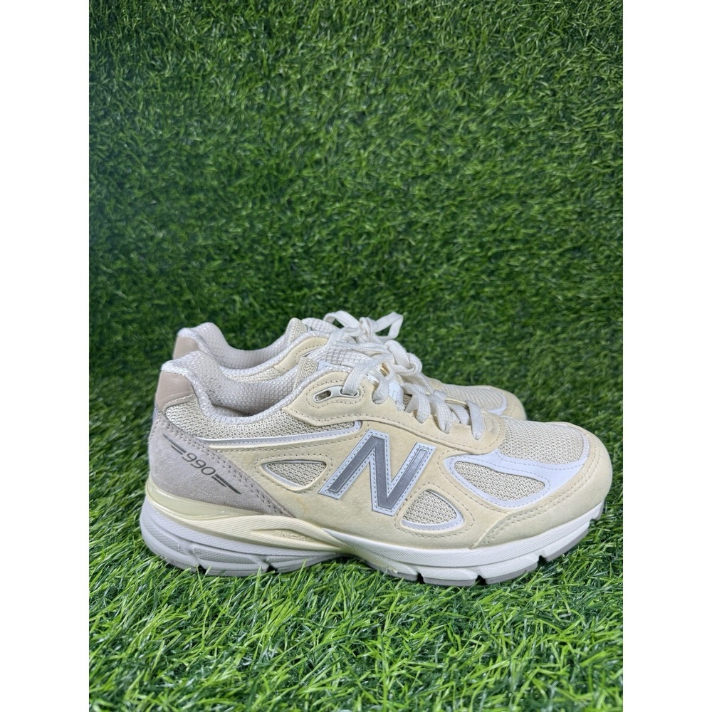 New Balance Teddy Santis 990v4 Limestone Men's Suede Sneaker Made USA Size 7.5